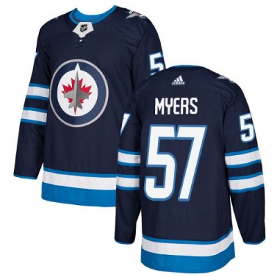 Adidas Winnipeg Jets #57 Tyler Myers Navy Blue Home Authentic Stitched NHL Jersey